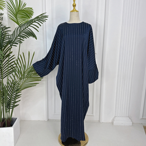 2025 islamique <span class=keywords><strong>turquie</strong></span> Ramadan EID robes modestes grande taille femmes robes vêtements islamiques caftan Abaya robe avec des perles pleines - Product Image 6