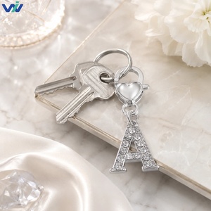Pendentif de luxe en strass avec 26 lettres de l'alphabet, breloques DIY pour collier et porte-clés, accessoires de décoration personnalisés - Product Image 2