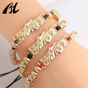 Handmade Thời Trang Của Phụ Nữ Tricolor Mân Côi Sợi Dây Thừng Hạt Có Thể Điều Chỉnh Vòng Đeo Tay Với Biểu Tượng Tùy Chỉnh Pouch Đóng Gói Phổ Biến Đồ Trang Sức Quyến Rũ - Product Image 1