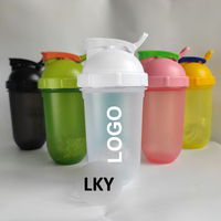 Blanc transparent nouveauté PP ou PC matériel 500ml protéine Shaker bouteille 18oz Capsule forme mélange Smoothie eau tasse