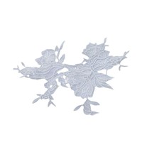 Accessoires de broderie pour robe de mariée, faits main, style Europe-Amérique, en fil de soie, légers, respirants, garniture en dentelle florale