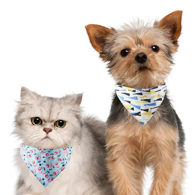 UFBemo New hot sale detachable multiple colorful print pet dog bandana scarf bib