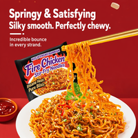 Korean Style Spicy Chicken Instant Stir Noodles Chewy Ramen Shelf Stable Snack Food Bulk Wholesale Factory Direct OEM