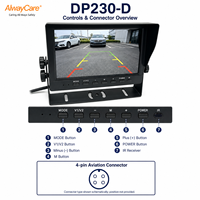 Moniteur de recul Alwaycare 7 pouces TFT LCD avec caméra, affichage automatique de la marche arrière pour camion, bus, fourgonnette, camping-car, résistant aux chocs