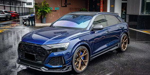 Nuevo Lip Delantero de Fibra de Carbono Seca para <span class=keywords><strong>Audi</strong></span> RSQ8 con Recortes para Escape, Instalación con Tornillos, Ajuste Universal - Product Image 2