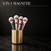 Lot de 4 pinceaux de maquillage magnétiques en gros pour usine – Pinceaux cosmétiques, pinceau poudre, pinceau estompeur, pinceau fard à paupières