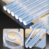 Bâton de colle thermofusible en silicone blanc semi-transparent polyvalent sans COV, expédition rapide, pour l'école, les enfants, le travail du bois, TrstMat
