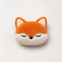 Appliques personnalisées en forme de tête d'animal en peluche, patchs en coton rembourrés de dessins animés, ornements faits à la main à coudre sur les vêtements et les sacs
