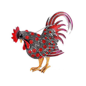 Broches de Animales de Aleación Hechos a Mano, Modernos y Versátiles, Broches de Gallo Coloridos - Product Image 3