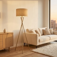 Lampe sur pied LED en fer de style nordique, base E14/E26, lampe d'intérieur pour salon, chambre à coucher, décoration