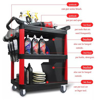 Vente en gros SUEZ Chariot 3 étages Chariot roues voiture beauté mécanique Chariot à outils atelier Garage Armoire à outils Chariot à outils