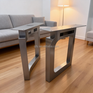 قواعد طاولات حديثة بتصميم صناعي للمطاعم والمكاتب وطاولات القهوة والطعام، سهلة التركيب، قواعد طاولات معدنية - Product Image 4