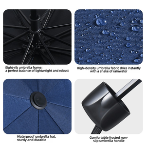 <span class=keywords><strong>Paraguas</strong></span> de Viaje Manual de Bolsillo Económico, Impresión Personalizada, Recubrimiento Negro, Protección UV, Impermeable, Plegable en 3 Secciones, Venta al Por Mayor - Product Image 4