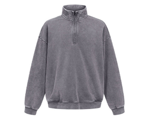 Sweat-shirts d'hiver à motif uni, 100% coton, tissu tricoté chaud, col à capuche brodé, CYS-2680193 - Product Image 5