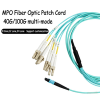 Kabel Patch Fiber Optik MPO - LC SC FC ST MPO LSZH Kabel Trunk MPO Modul Kaset OM3/OM4 Kabel Patch Fiber Optik