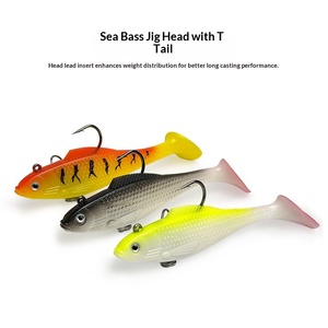 Esca <span class=keywords><strong>Artificiale</strong></span> Morbida Bionica a Coda a T con Piombo per Lanci a Lunga Distanza, Senza Ami, per <span class=keywords><strong>Spigola</strong></span> di Mare e Acqua Dolce - Product Image 4