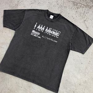 Camisetas de Manga Corta para Hombre, Estilo Vintage, Tejido de Punto Holgado, Lavado Ácido, Impresión de Alta Calidad, para Verano - Product Image 4