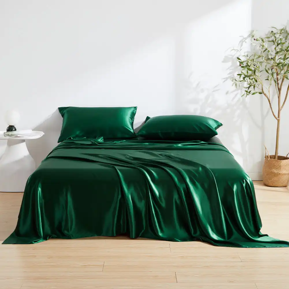 Taihu Snow Luxury Silk Satin Bedding Pure Mulberry Silk Duvet Cover Set, Silk Sheets, Oeko-Tex Qualified