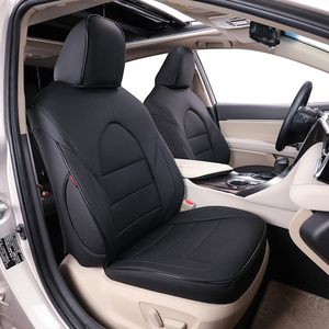 Coprisedili <span class=keywords><strong>Auto</strong></span> Personalizzati in Pelle Premium Beige <span class=keywords><strong>per</strong></span> Toyota Camry 2016, Set Completo 5 Posti, Direttamente dalla Fabbrica EKR - Product Image 2