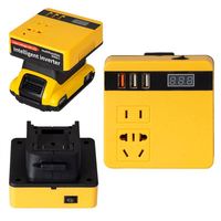 Outils électriques 18V, batterie lithium rechargeable, convertisseur 21V en AC220V/DC5V/12V, fonctionnement portable en extérieur, convertisseur DC-AV