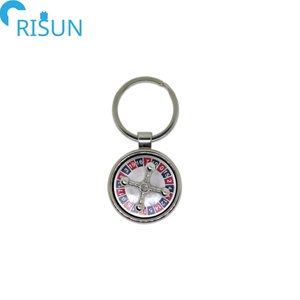 Mini llavero de ruleta rusa de Metal esmaltado personalizado, colgante de brújula creativa giratoria, regalos, llavero para decoración de monedero - Product Image 5