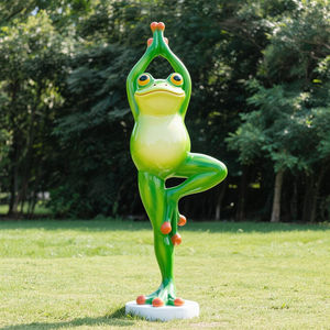 نحت فولاذية للضفدع يوجا ، نحت إبداعي ، قابل للتخصيص لموضع مجاني - Product Image 2