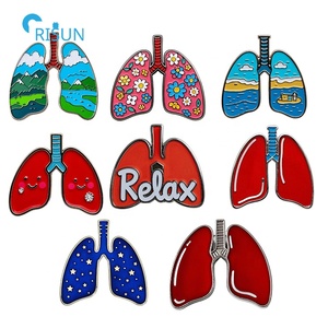 Pin de Solapa Personalizado con Forma de Pulmón, Anatomía Biológica, Pulmonología, Broche con Forma de Pulmón, Pin de Esmalte Personalizado - Product Image 1