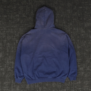 Sweat-shirt à capuche ample et court pour homme, en coton épais imprimé, de haute qualité, délavé et vieilli - Product Image 4