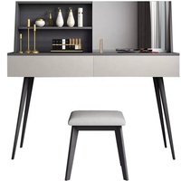 Nouvelle coiffeuse de luxe moderne au design unique en bois pour chambre à coucher, avec miroir, pour l'Afrique