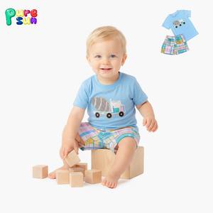 퓨어선 부활절 토끼 아플리케 아동복 세트 유기농 면 긴팔 아동복 맞춤형 남아복 세트 - Product Image 2