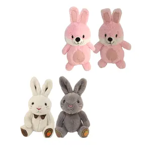 动物娃娃毛绒宝宝小毛绒兔子定制20厘米可爱毛绒动物兔子毛绒兔子玩具批发厂