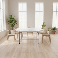 Tables et chaises pliantes ZDY-305 modernes, durables, en plastique blanc léger, pour événements sportifs en plein air