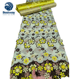 Tissu en dentelle suisse 3D Bestway Applique pour mariage africain - Product Image 6