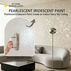 Peinture murale décorative à base d'eau, effet velours métallisé, paillettes intérieures, peinture artistique velours. - Product Image 3