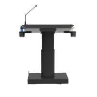 Pupitre électrique réglable en hauteur avec moniteur intégré, table de conférence IoT, plateforme de discours sans fil, podium intelligent