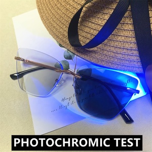 Lunettes de soleil sans monture photochromiques pour femmes dames oeil de chat lunett photogray <span class=keywords><strong>antireflet</strong></span> original 2025 anti uv400 - Product Image 3