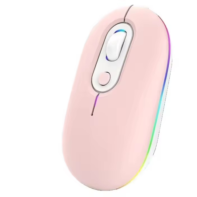 RGB Backlit Wireless Mouse Competitive Gaming Sessions Rechargeable Mouse Long Battery Life for Laptop Use High Precision Mouse