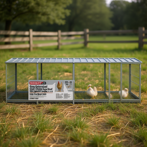 Cage à poules en acier galvanisé gris DOOR 158.7x38.6x35.4 avec toit pour animaux de compagnie Modèle D0100H7U85P - Product Image 2