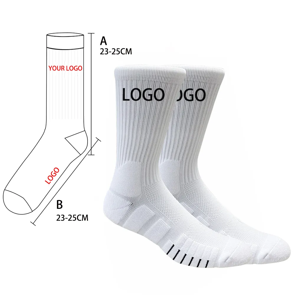OEM-Calcetines deportivos de compresión para hombre, calcetín de algodón para ciclismo, compresión atlética, baloncesto, con logotipo personalizado