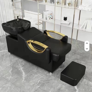Fauteuil de lavage de cheveux de luxe vintage, mobilier de salon de coiffure moderne inclinable avec repose-pieds pour salon de barbier et institut de beauté - Product Image 5