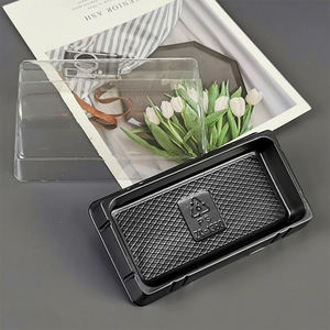 กล่องใส่อาหารสำหรับเด็กกล่องใส่อาหารแบบใช้แล้วทิ้งพร้อมฝาปิดก้นสีดำใสป้องกันหมอก - Product Image 4