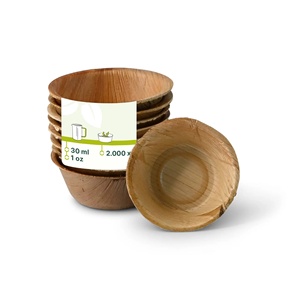 Petits bols ronds en feuille de palmier de 30 ml pour la préparation du hot pot chinois et le service en restaurant - Product Image 1