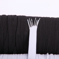 3mm Noir Blanc Latex Tresse Biais Bande de Caoutchouc Élastique pour Vêtements Couture Maillot de Bain Tissé Sous-Vêtements Chapeau