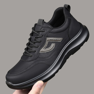 Men's Casual Walking Shoes Leather Rubber Sole Low Heel Anti Slip <b>EVA</b> Midsole Comfortable Leisure Wear Wenzhou Origin - Product Image 1