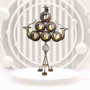 ที่ใส่เทียนรูปปิรามิดตกแต่ง ขนาดเล็ก สำหรับตกแต่งบ้านและงานเทศกาล ดีวาลี งานแต่งงาน อีสเตอร์ และของขวัญ พร้อมส่งออก - Product Image 4