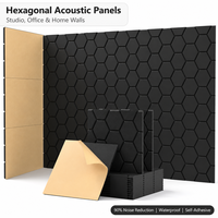 Paneles Acústicos Hexagonales Modernos de Fibra de Poliéster Impermeables con 90% de Reducción de Ruido para Decoración y Absorción de Sonido en Paredes Interiores