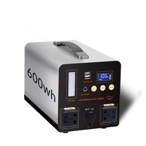 600Wh 대용량 휴대용 발전소 충전식 리튬 배터리 전원 공급 장치 가정용 비상 백업을 위한 에너지 저장 장치 - Product Image 1