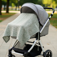 Tablier d'allaitement en mousseline de coton biologique en gros, crêpe 105x70cm, couverture d'allaitement pour les soins du bébé