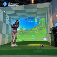 Simulateur de golf d'intérieur JAMMA JM-AR-GF06 avec moniteur de lancement et double capteur de caméra haute vitesse, résolution 1280x720