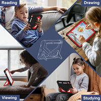 Étui de protection robuste pour iPad A16 11e génération 2025 et iPad 10e génération 10,9 2022 avec double support et sangle d'épaule en silicone + PC, OEM ODM